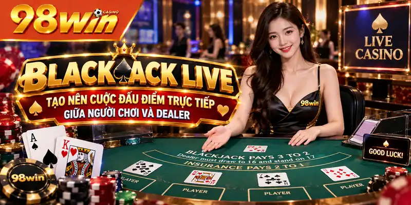Blackjack Live tạo nên cuộc đấu điểm trực tiếp giữa người chơi và Dealer